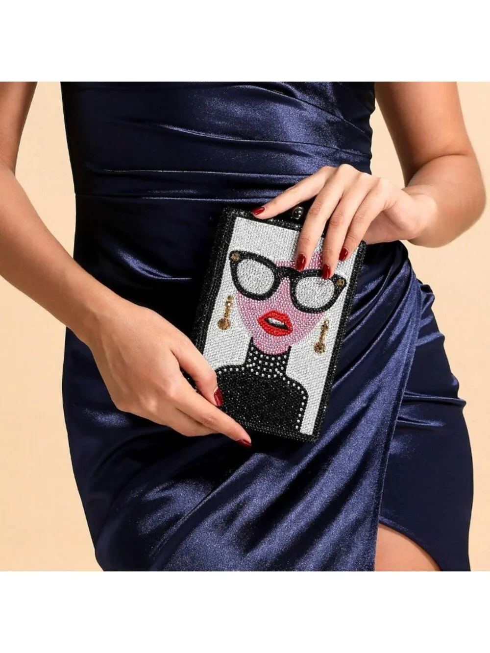 Mini Luxury Crystal Clutch Purse - Women’s Formal Evening Bag, Elegant Handbag